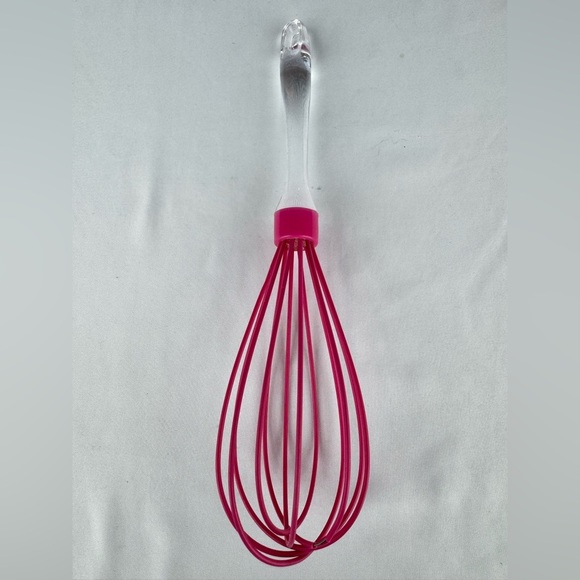 unbranded Other - Pink Silicone Wire Whisk with Clear Handle